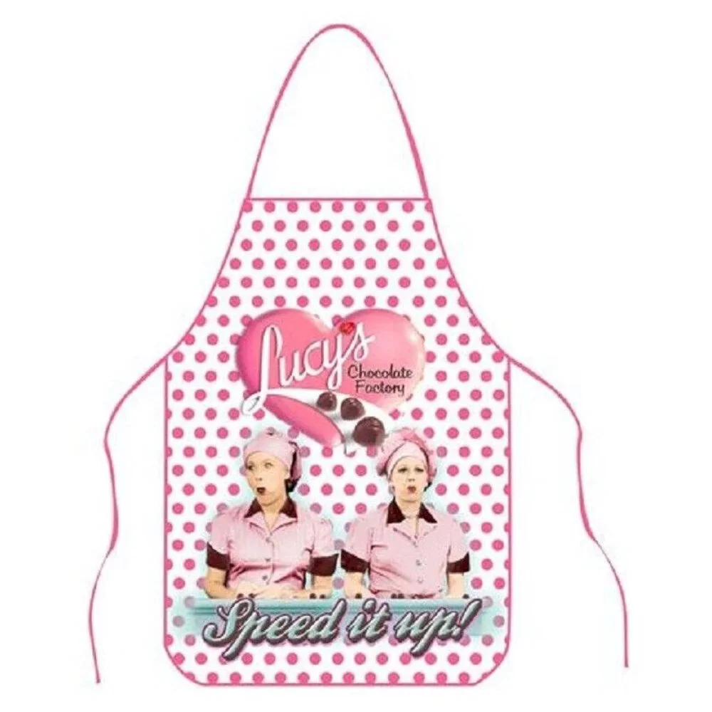 New I Love Lucy Apron Kitchen Cooking Gift Chocolate Factory Lucille Ball Oven - Picture 2 of 4